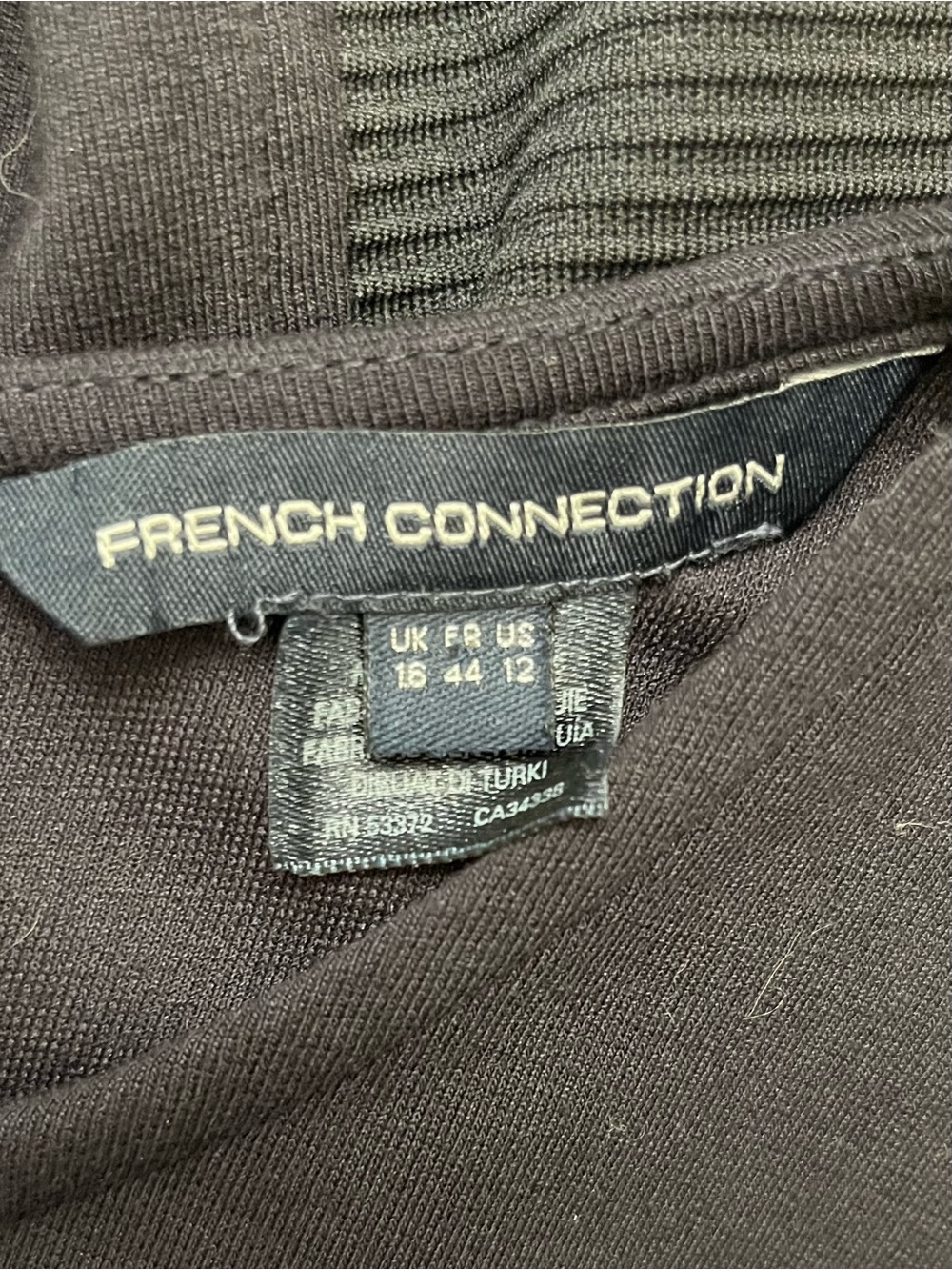 French Connection Women's Navy Blue Body Con Dress EUC Size 12 - Picture 3 of 9